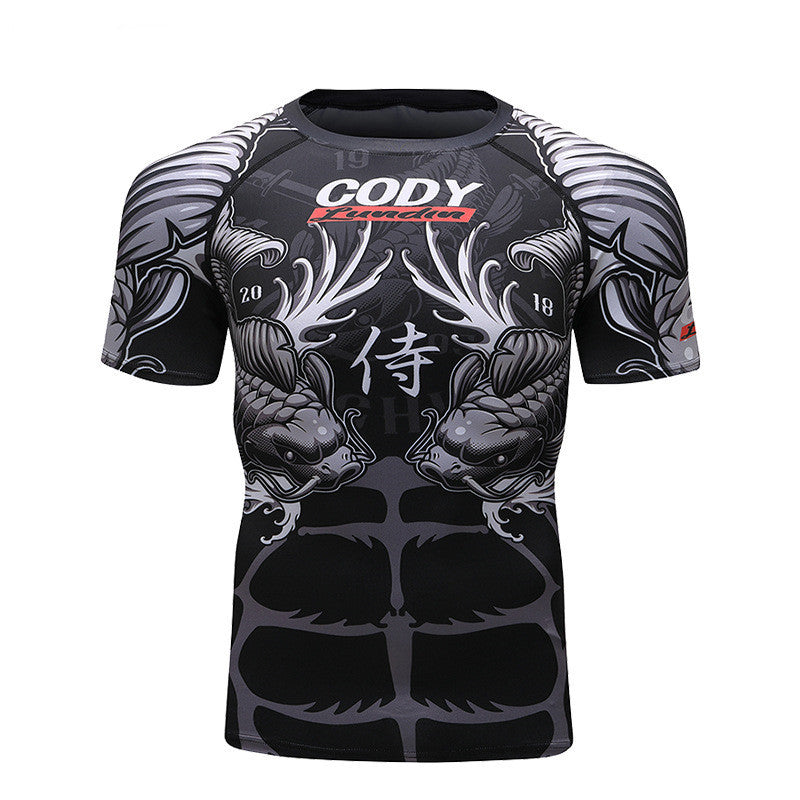 New Style Gym Clothes Men's Short-sleeved Sportswear